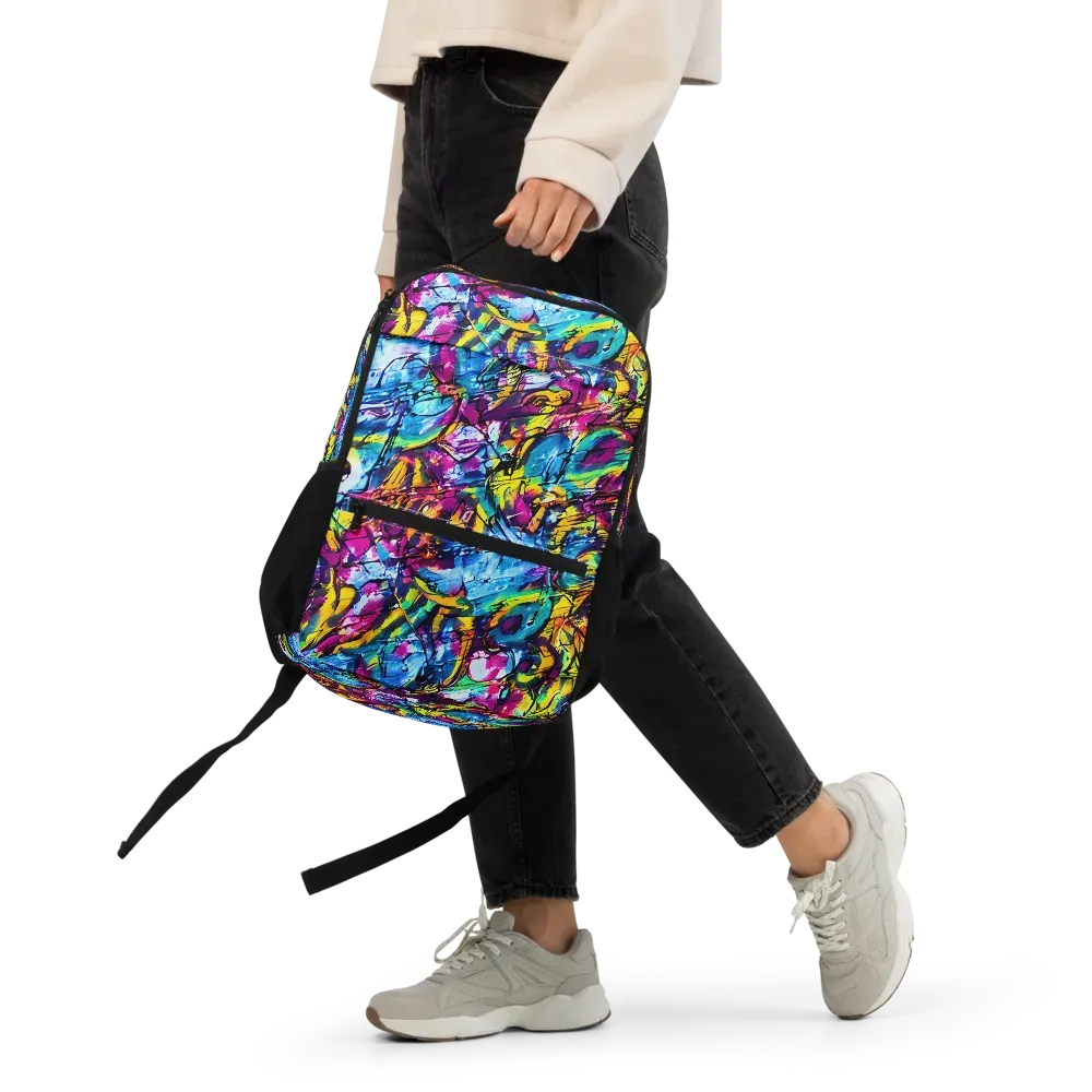 Fuchsia Voltage on Utility Backpack — Front