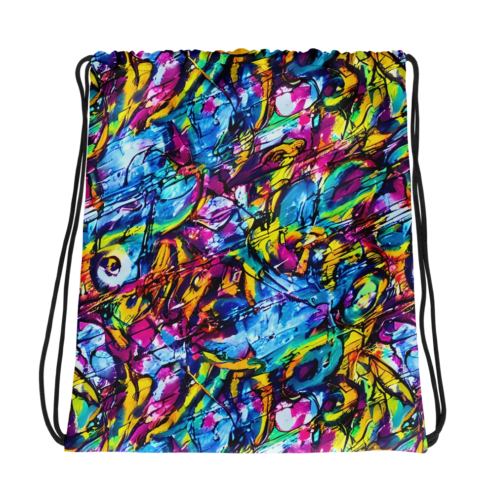 Fuchsia Voltage on Drawstring Bag — Photo