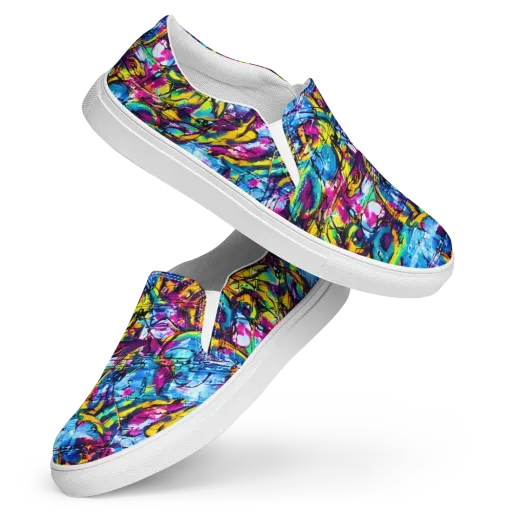 Fuchsia Voltage on a Women's Slip-On Canvas Shoes