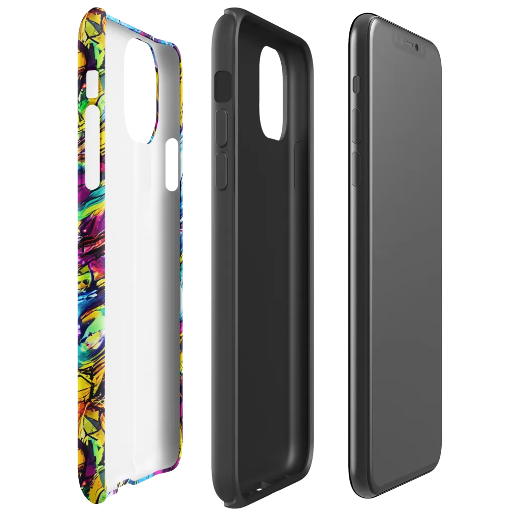 Fuchsia Voltage on Tough Case for iPhone® — Right