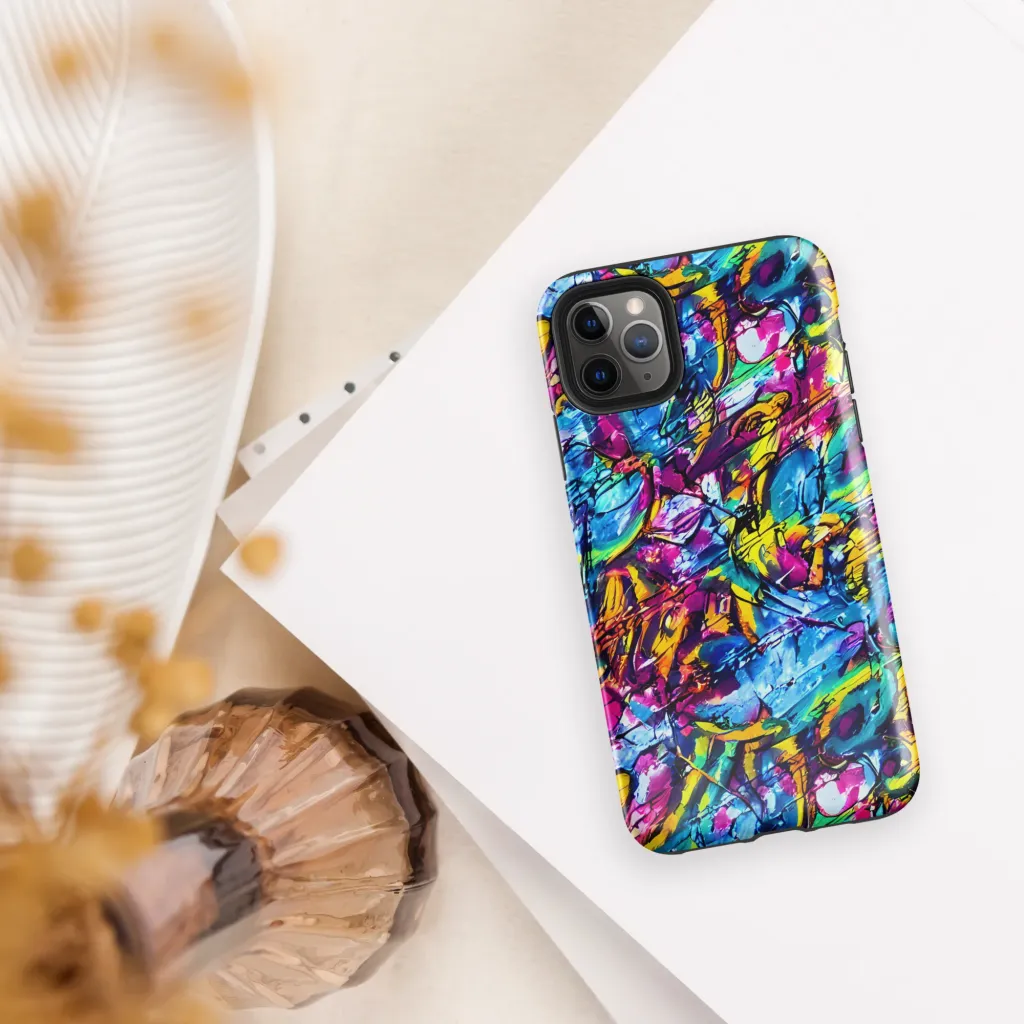 Fuchsia Voltage on Tough Case for iPhone® — Front