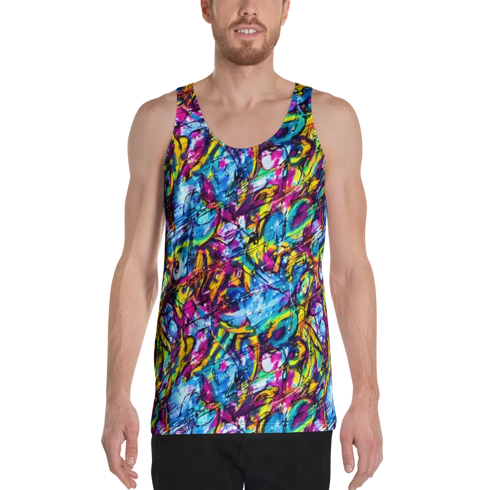 Fuchsia Voltage on Men's Tank Top — Front