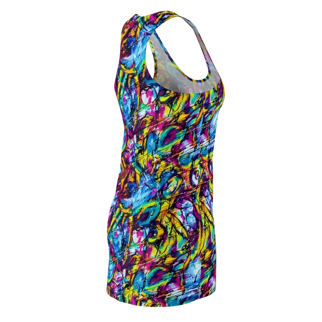 Fuchsia Voltage on Racerback Dress — Back Side