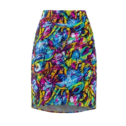 Fuchsia Voltage on a Pencil Skirt