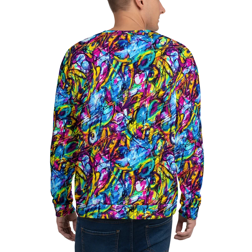 Fuchsia Voltage on Sweatshirt — Back