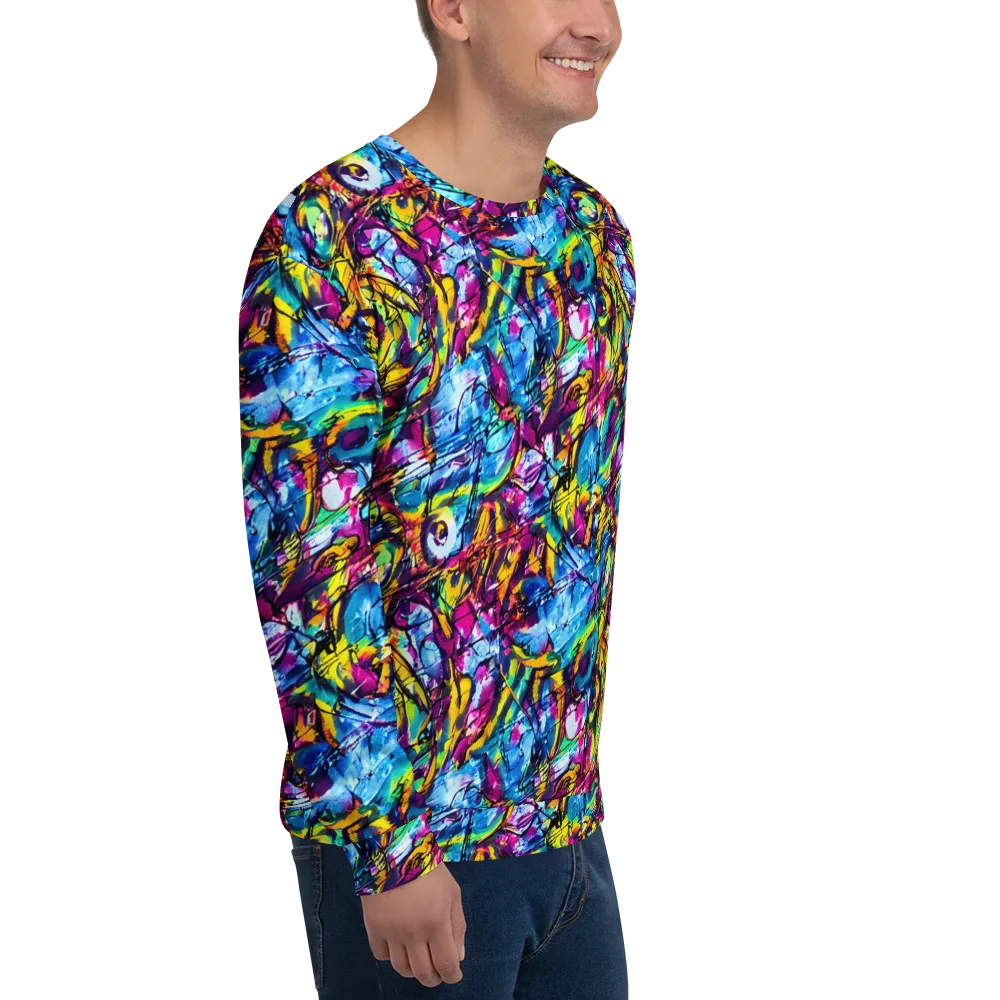 Fuchsia Voltage on Sweatshirt — Right Front