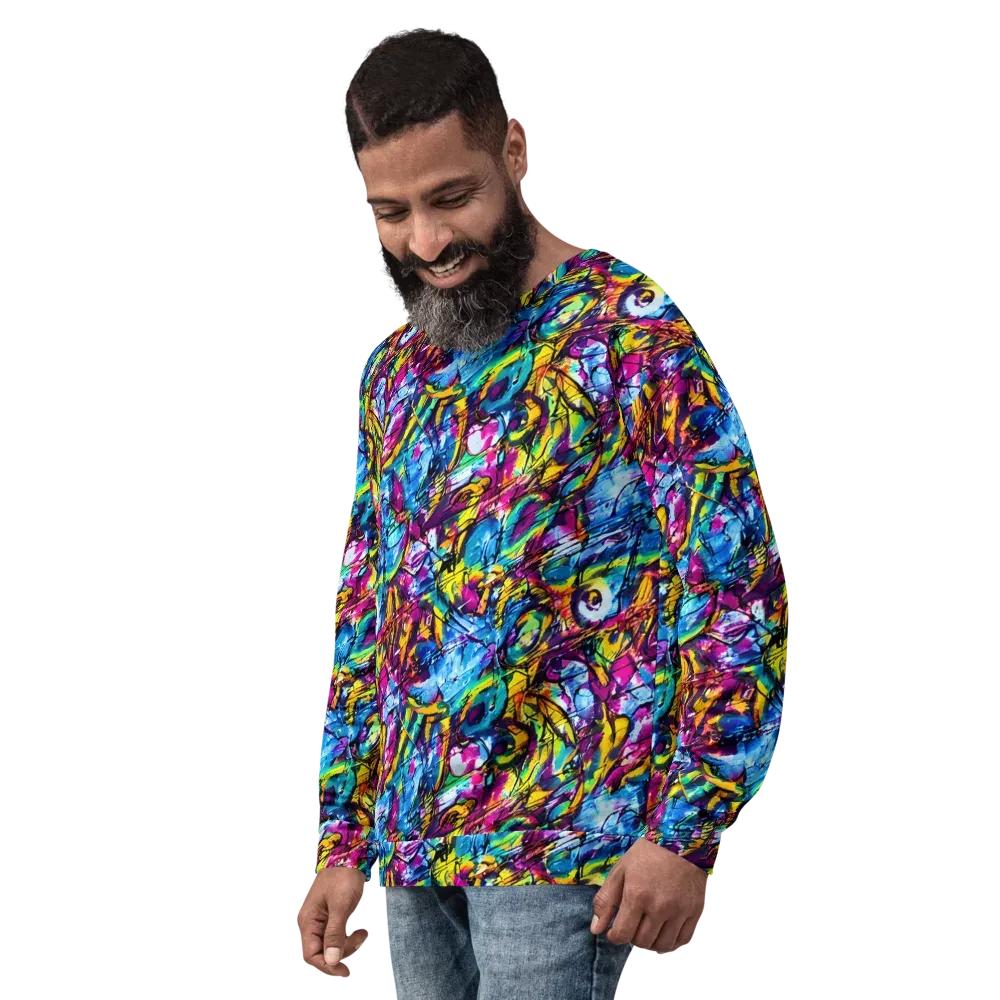 Fuchsia Voltage on Sweatshirt — Left Front