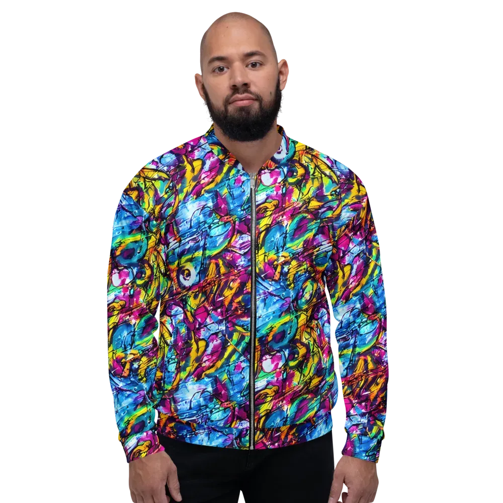 Fuchsia Voltage on Bomber Jacket — Front