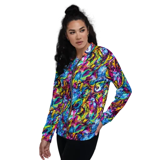 Fuchsia Voltage on a Bomber Jacket