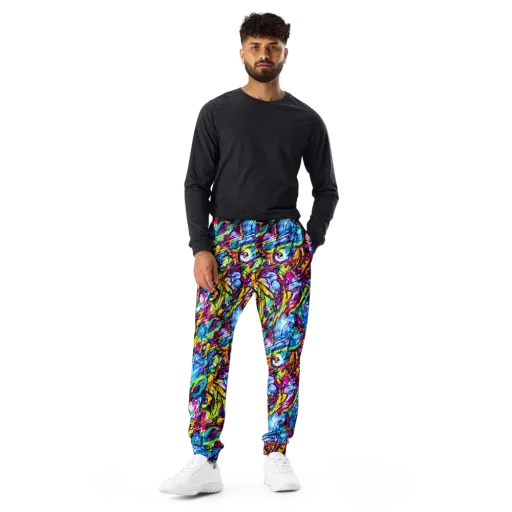 Fuchsia Voltage on a Men's Joggers