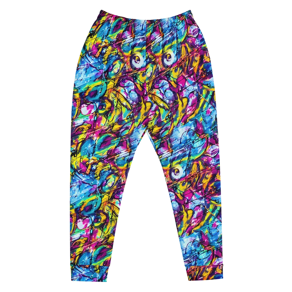 Fuchsia Voltage on Men's Joggers — Front