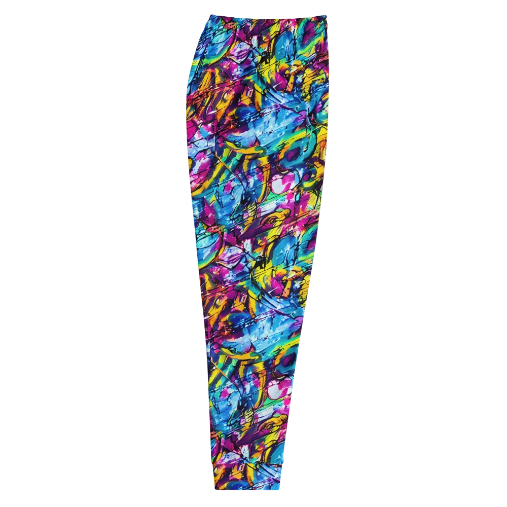 Fuchsia Voltage on Men's Joggers — Right
