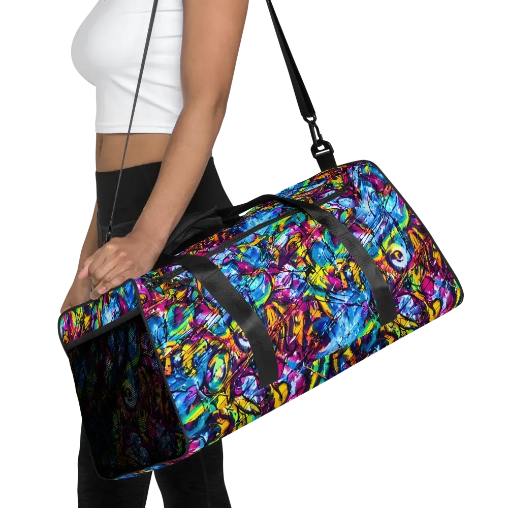 Fuchsia Voltage on Duffle Bag — Front