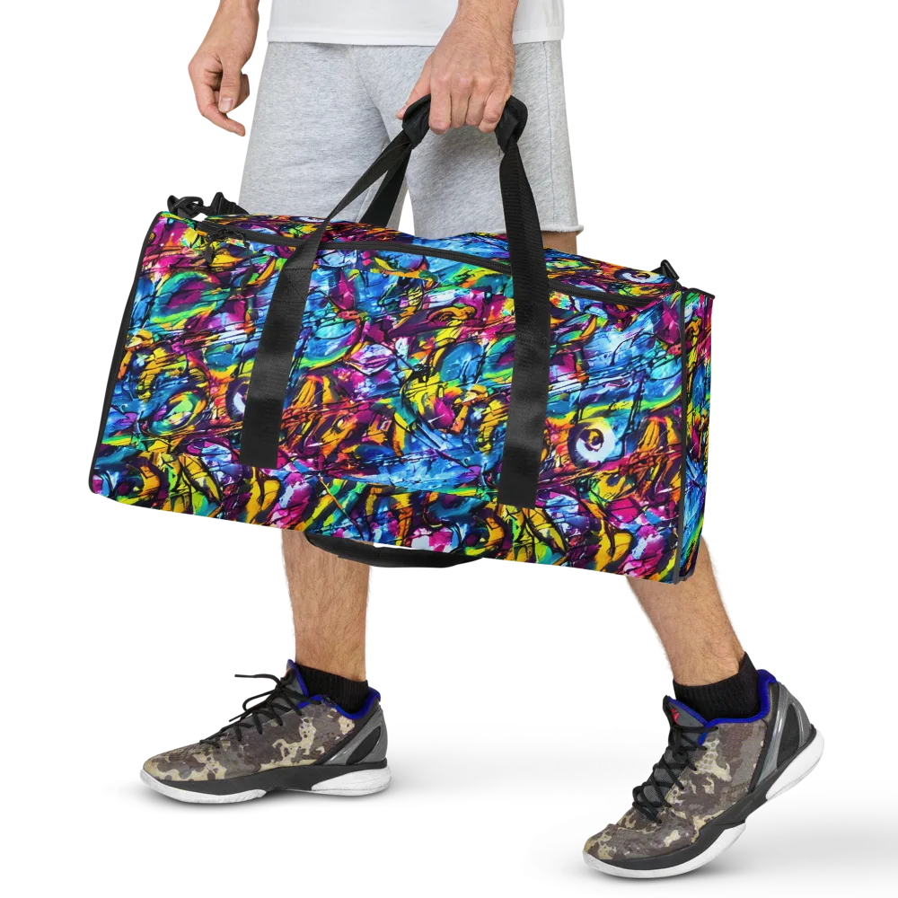 Fuchsia Voltage on Duffle Bag — Front