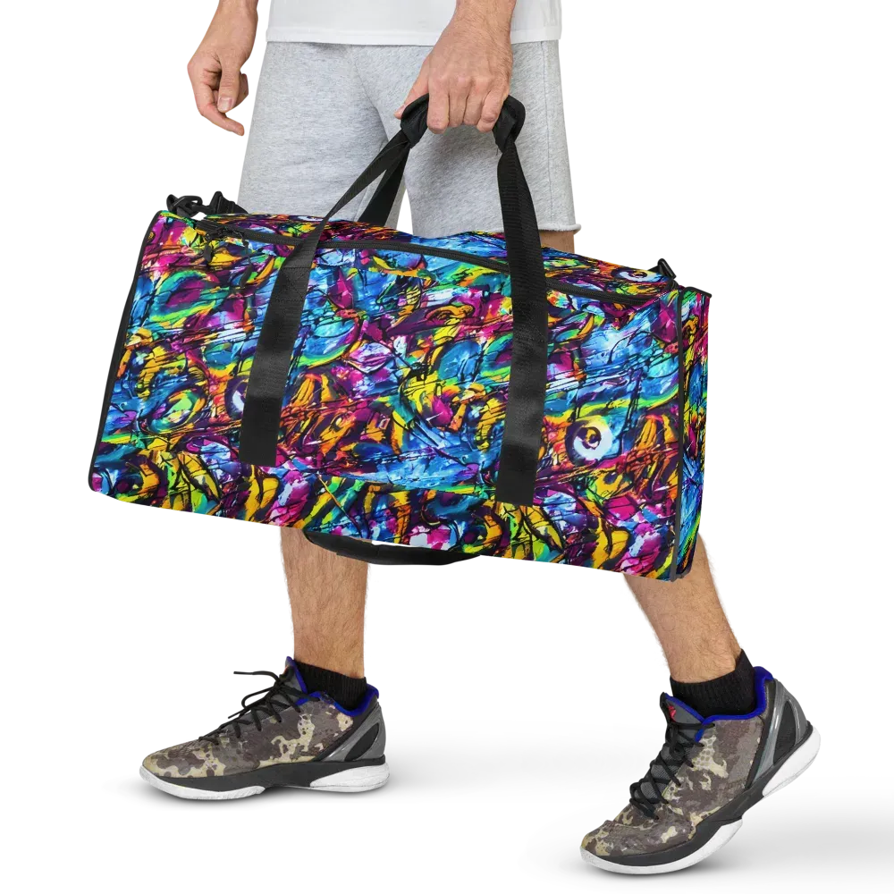 Fuchsia Voltage on Duffle Bag — Front