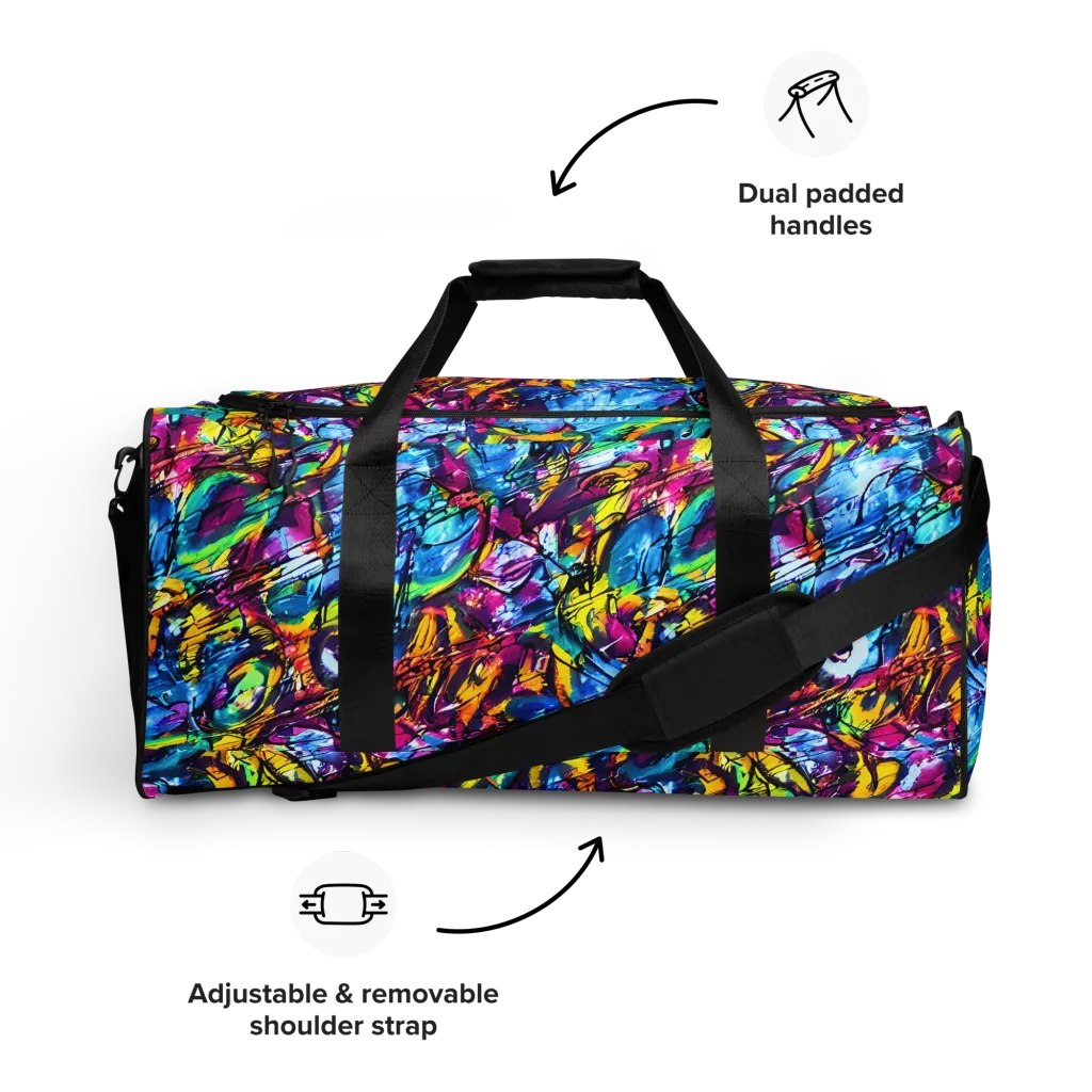 Fuchsia Voltage on Duffle Bag — Front