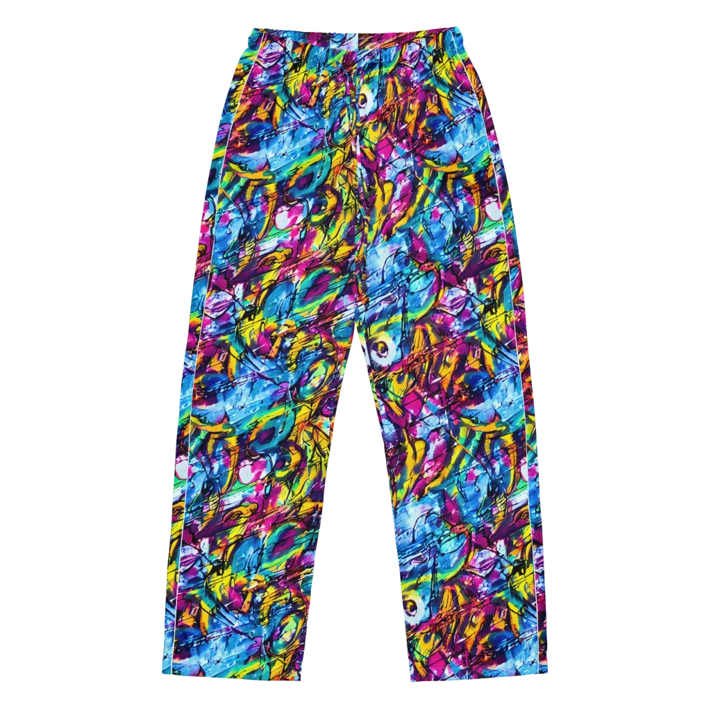Fuchsia Voltage on Women's Pajama Pants — Front