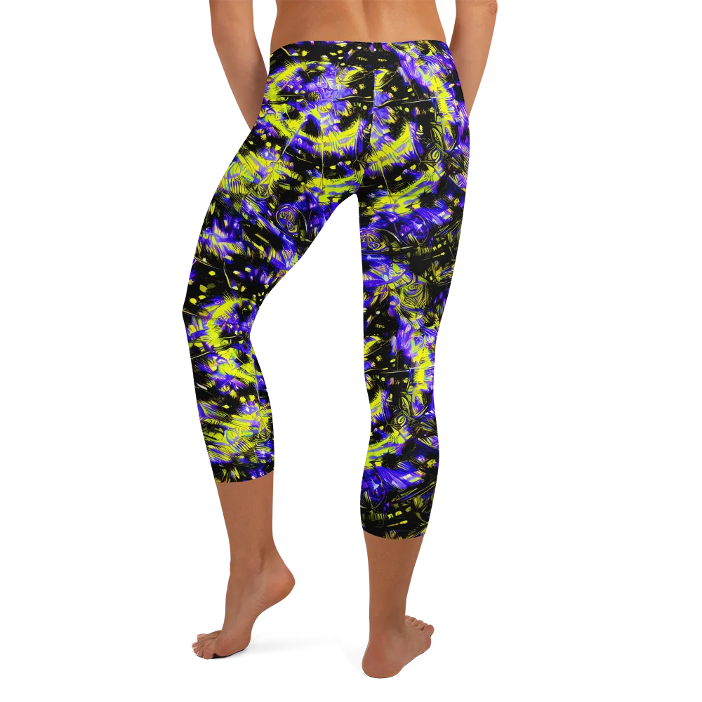 Acid Voltage on Capri Leggings — Back