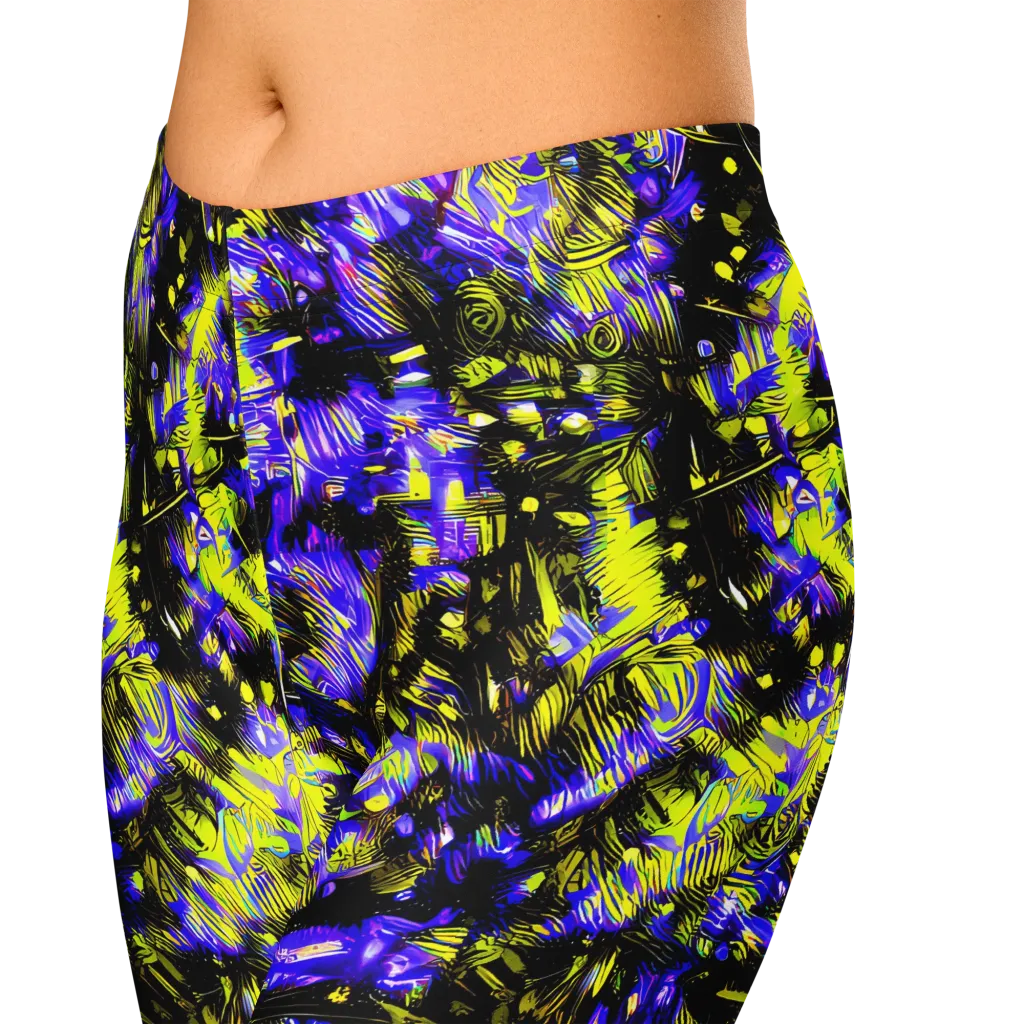 Acid Voltage on Capri Leggings — Zoomed-in