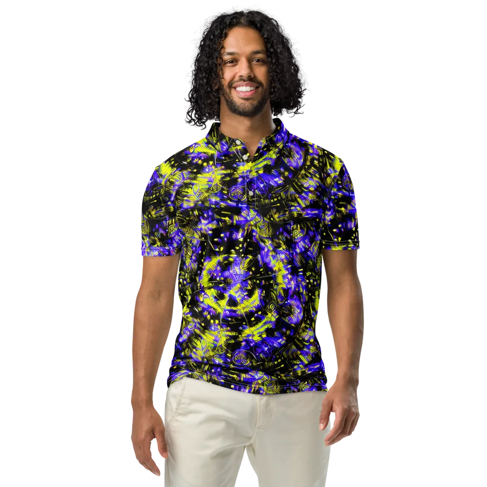 Acid Voltage on Men's Slim Fit Polo Shirt — Front