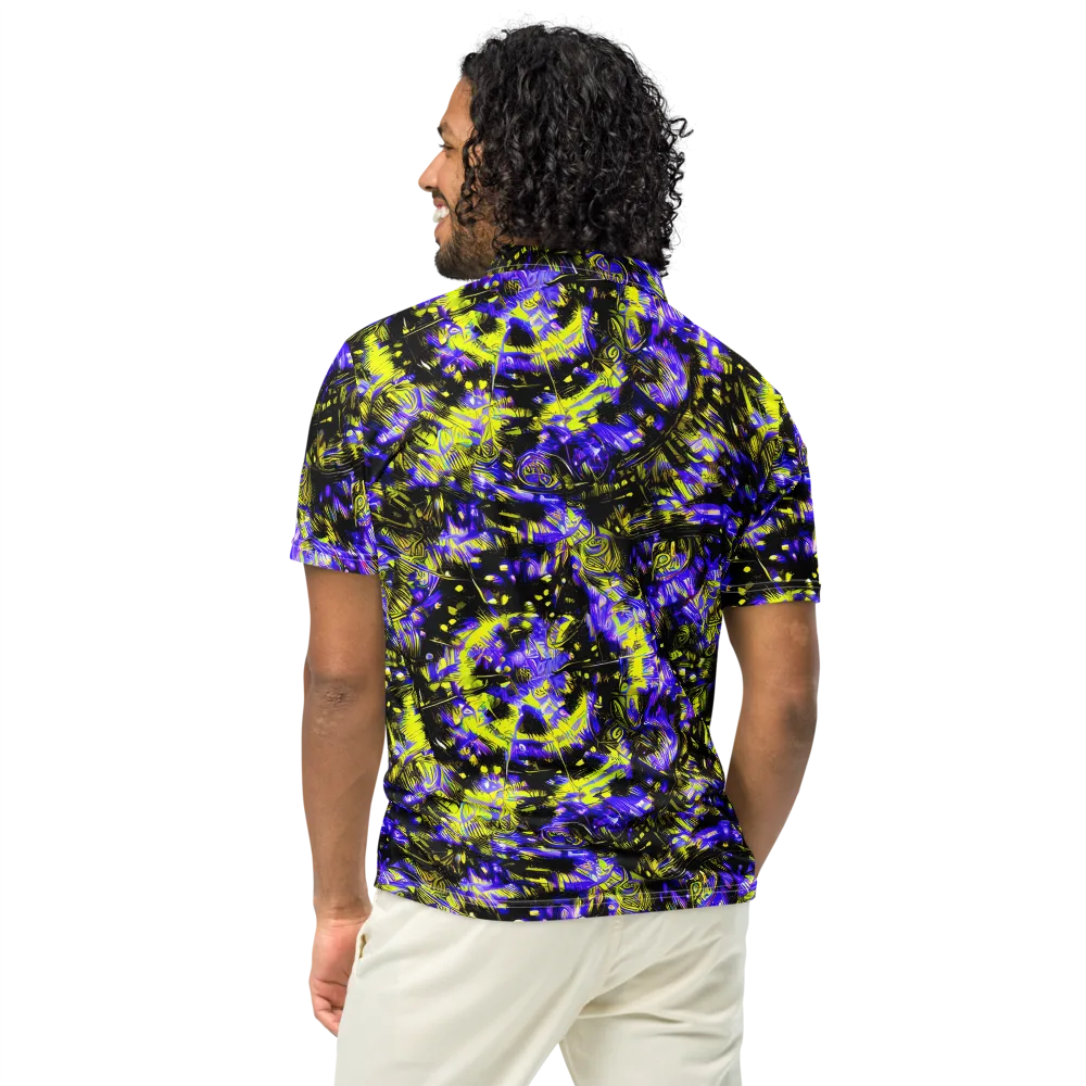 Acid Voltage on Men's Slim Fit Polo Shirt — Back