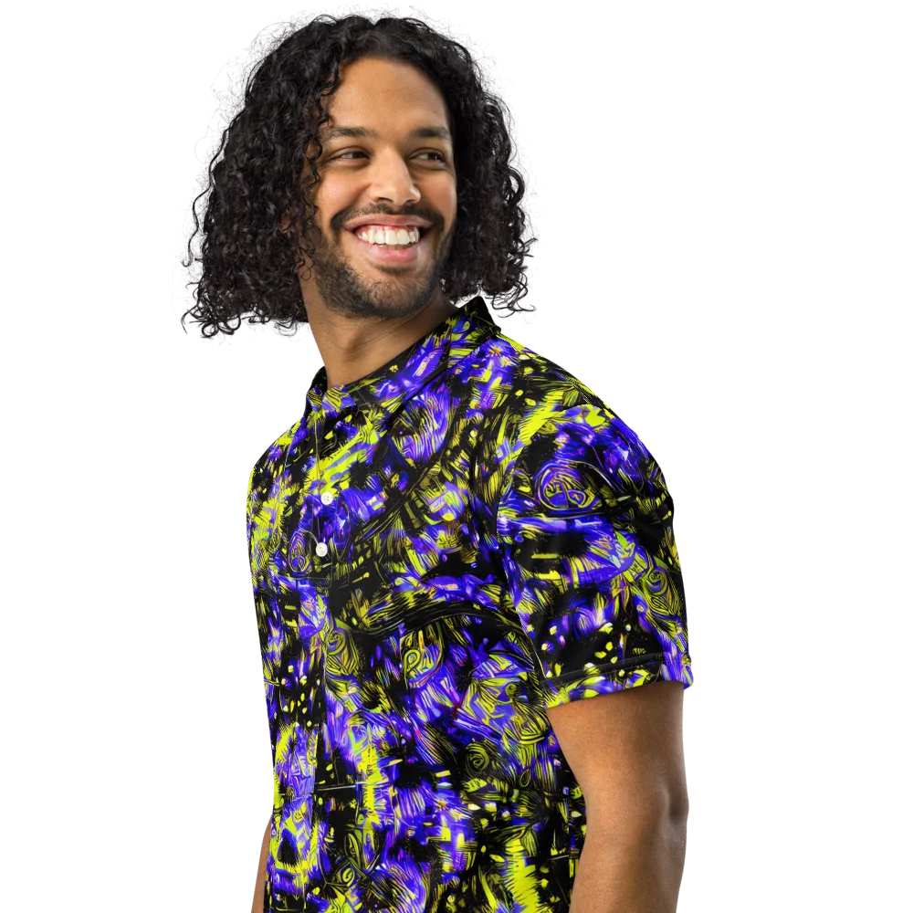 Acid Voltage on Men's Slim Fit Polo Shirt — Left Front