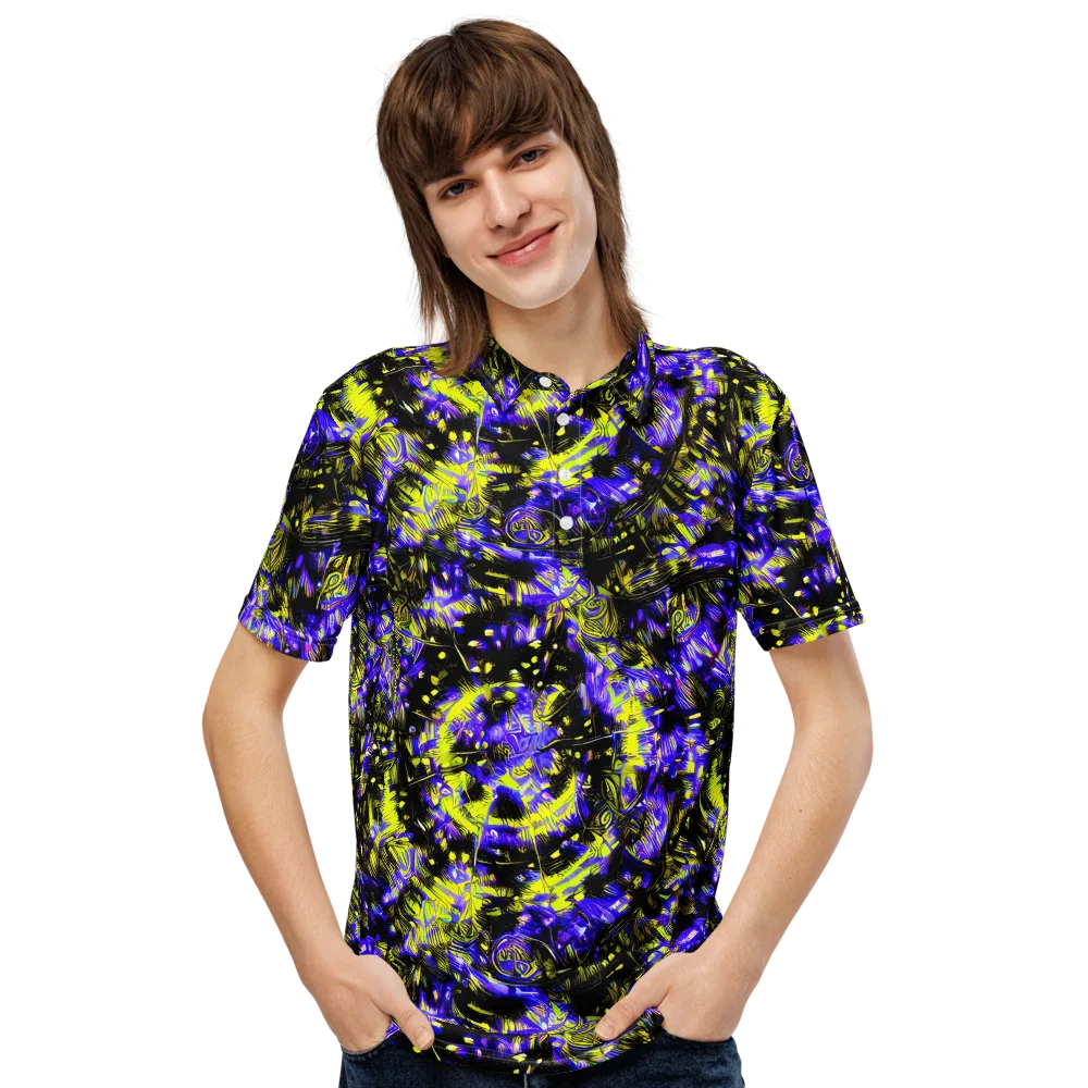 Acid Voltage on Men's Slim Fit Polo Shirt — Front