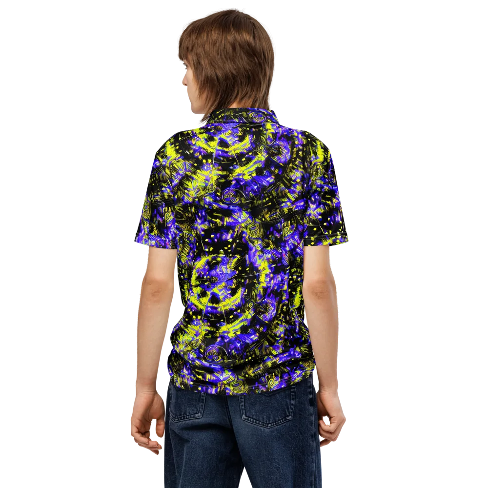 Acid Voltage on Men's Slim Fit Polo Shirt — Back