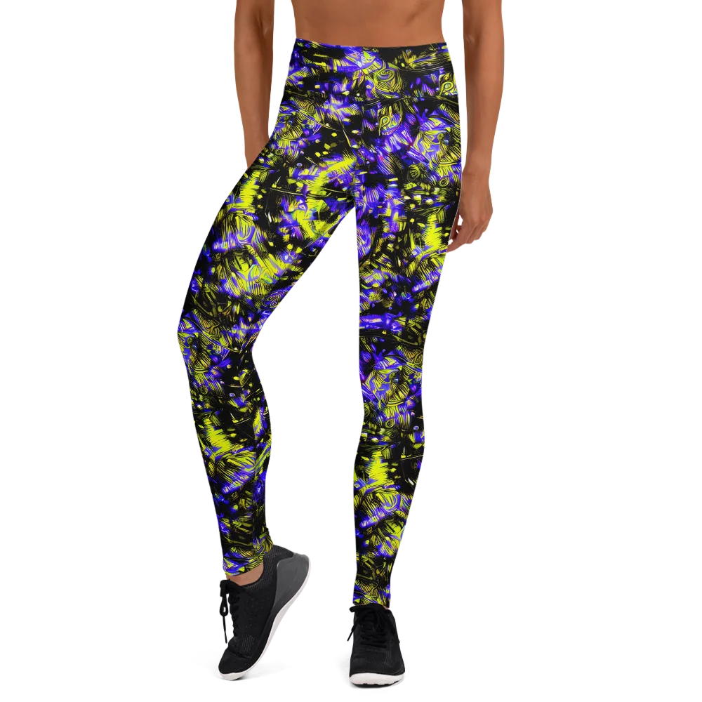 Acid Voltage on Yoga Leggings — Front