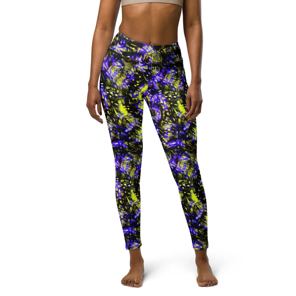 Acid Voltage on Yoga Leggings — Front