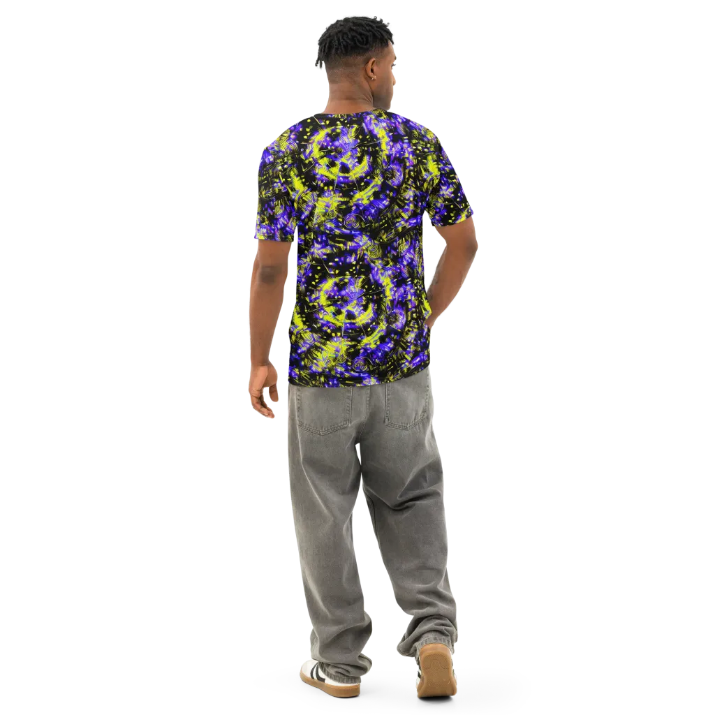 Acid Voltage on Men's Cotton Crew Neck T-Shirt — Back