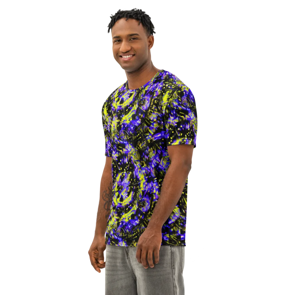 Acid Voltage on Men's Cotton Crew Neck T-Shirt — Left Front