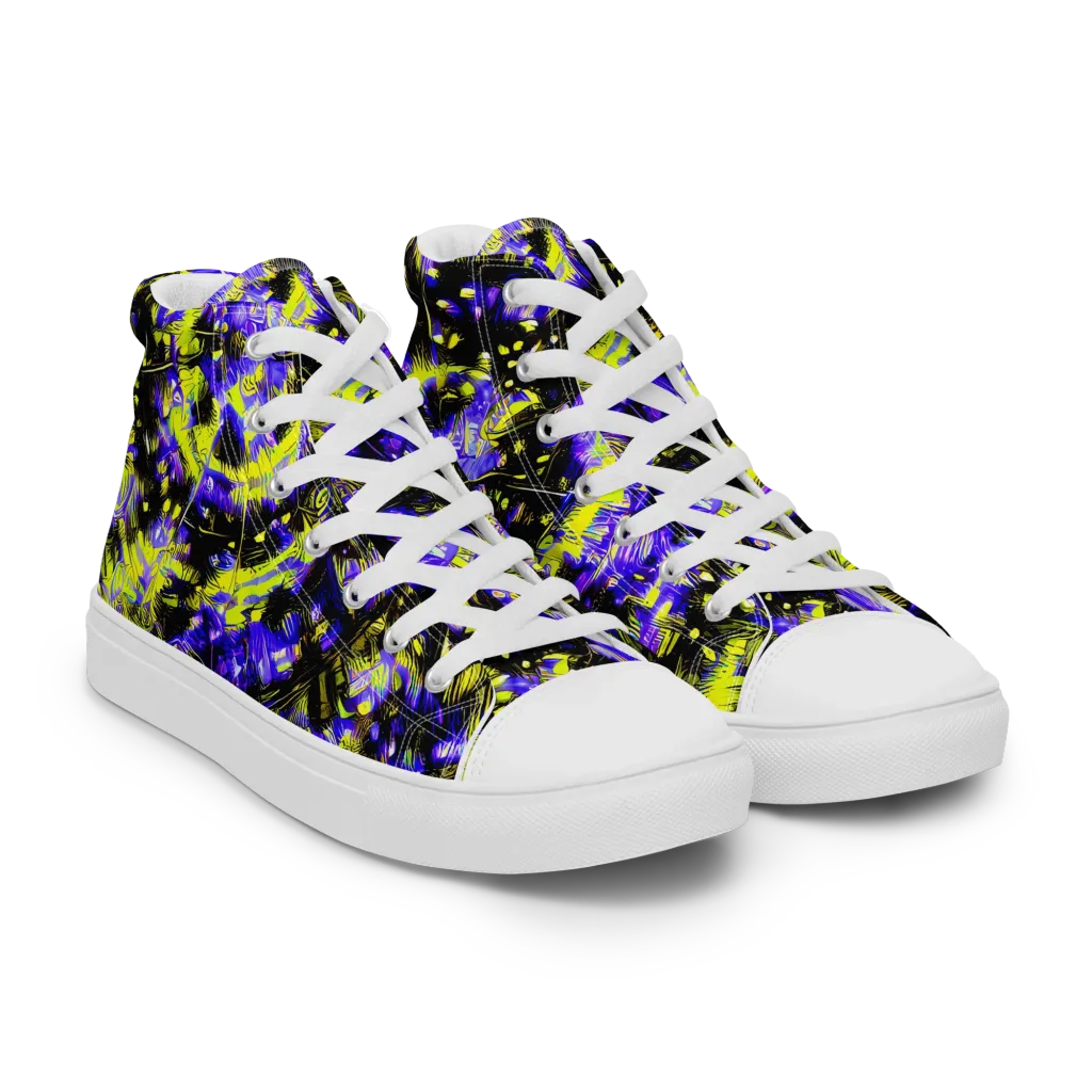 Acid Voltage on Men's High Top Canvas Shoes — Right Front