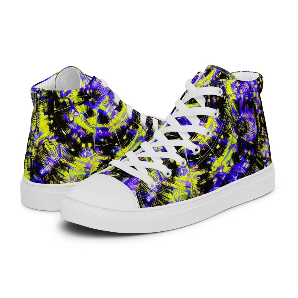 Acid Voltage on Men's High Top Canvas Shoes — Left