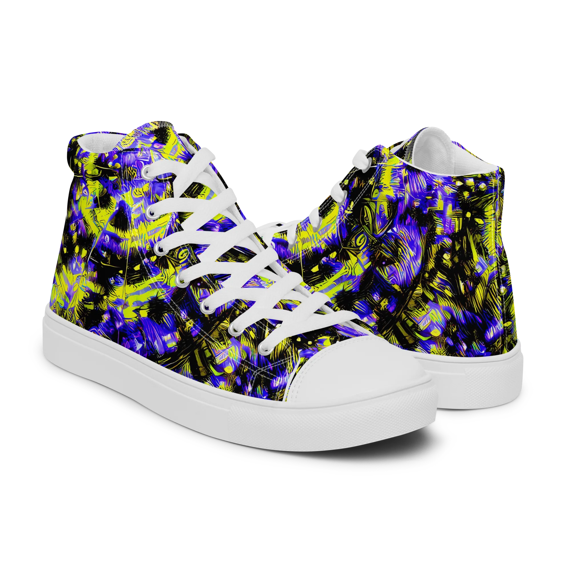 Acid Voltage on Men's High Top Canvas Shoes — Right