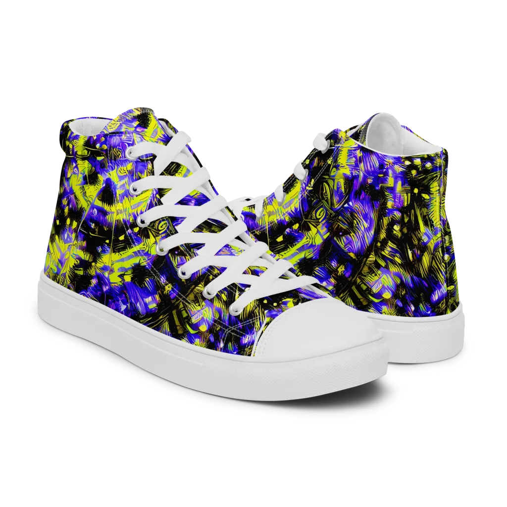 Acid Voltage on Men's High Top Canvas Shoes — Right