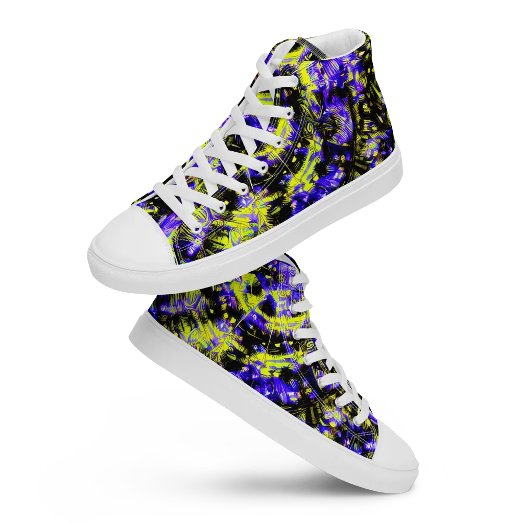 Acid Voltage on Men's High Top Canvas Shoes — Front