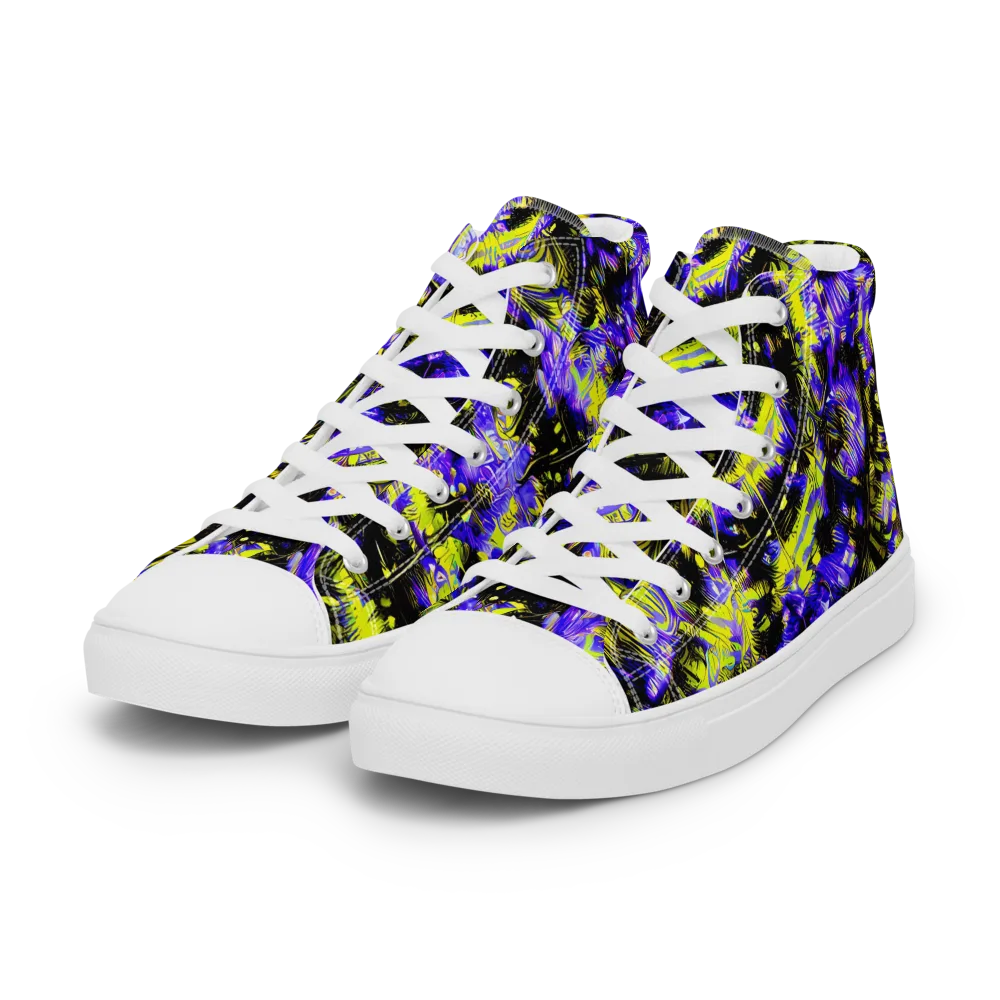 Acid Voltage on Women's High Top Canvas Shoes — Left Front