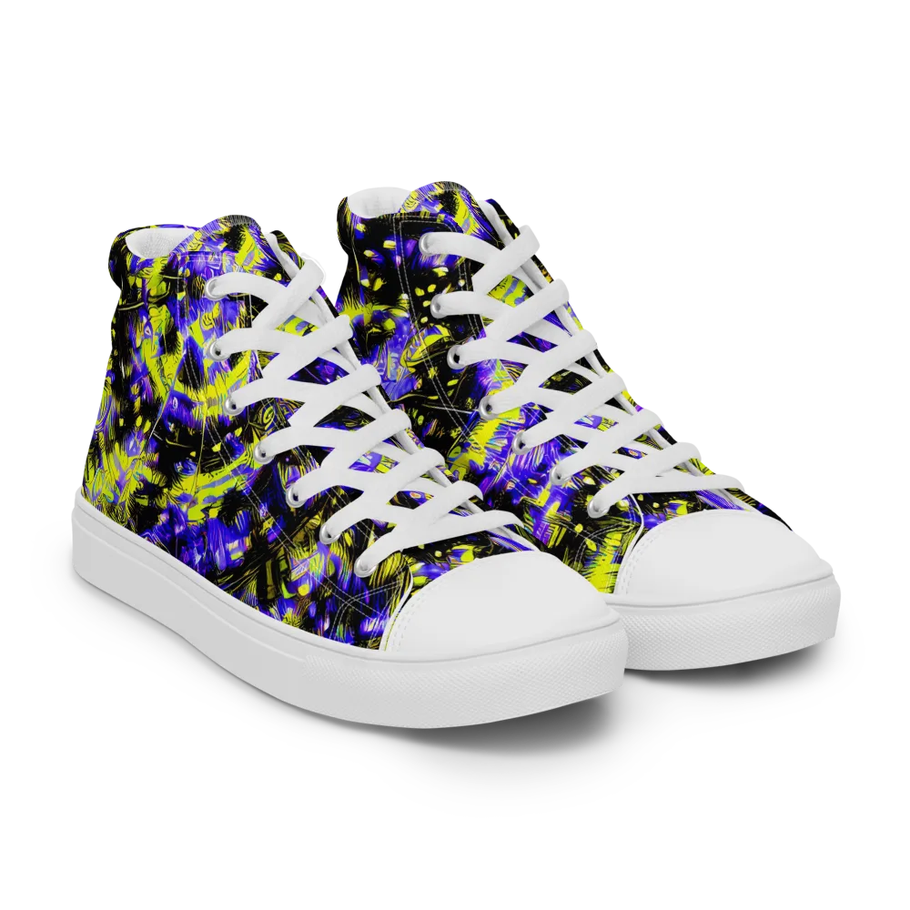 Acid Voltage on Women's High Top Canvas Shoes — Right Front