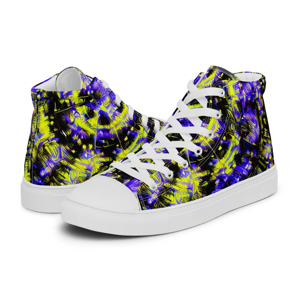 Acid Voltage on Women's High Top Canvas Shoes — Left