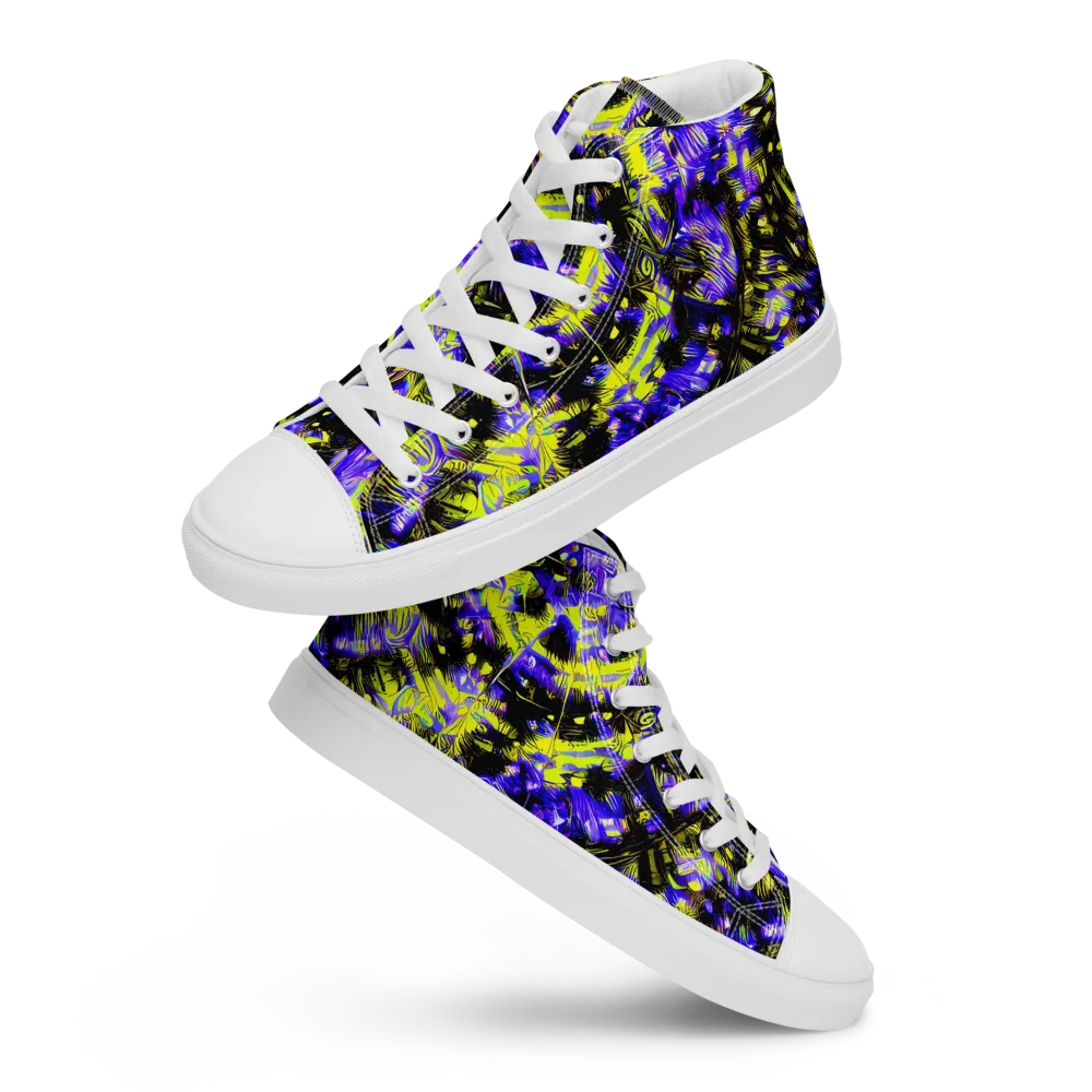 Acid Voltage on Women's High Top Canvas Shoes — Front