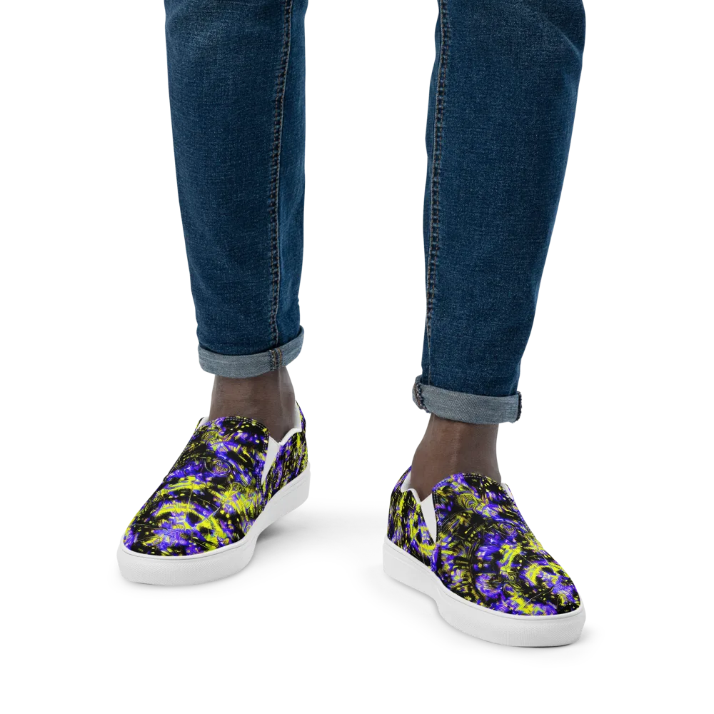Acid Voltage on Men's Slip-On Canvas Shoes — Front