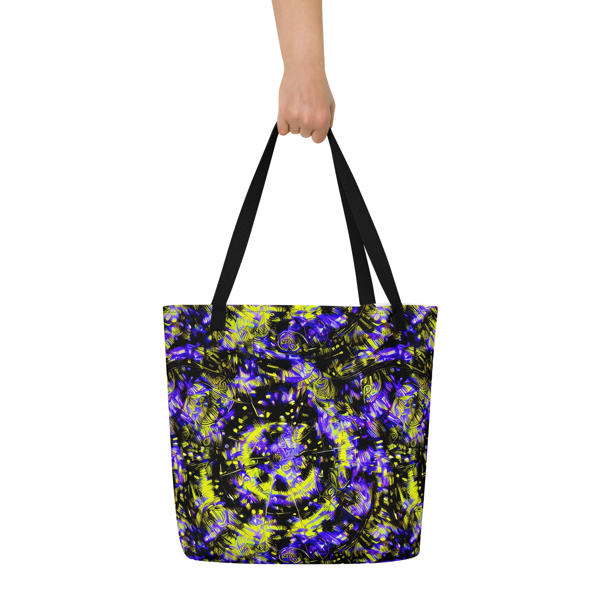 Acid Voltage on Large Tote Bag W/ Pocket — Front