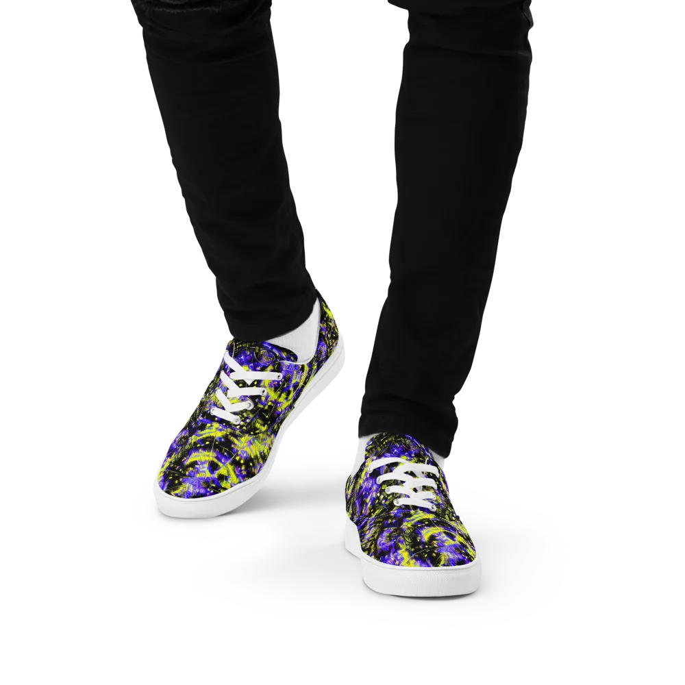 Acid Voltage on Men's Lace-Up Canvas Shoes — Front