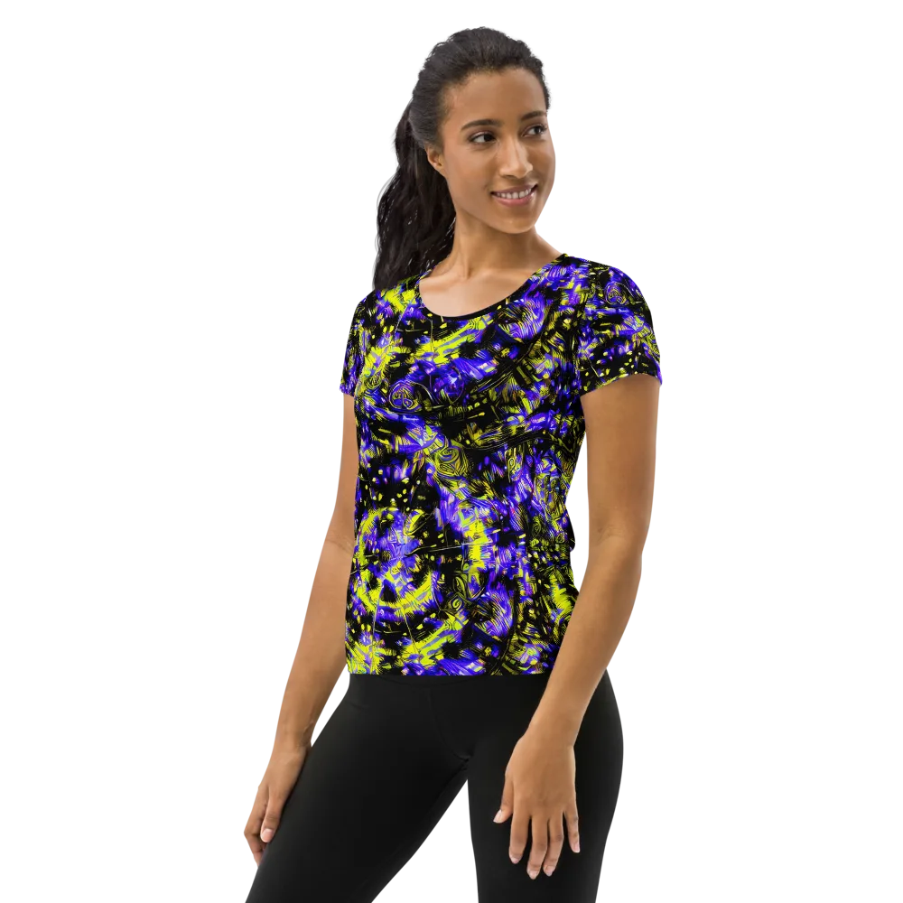 Acid Voltage on Women's Athletic T-Shirt — Left