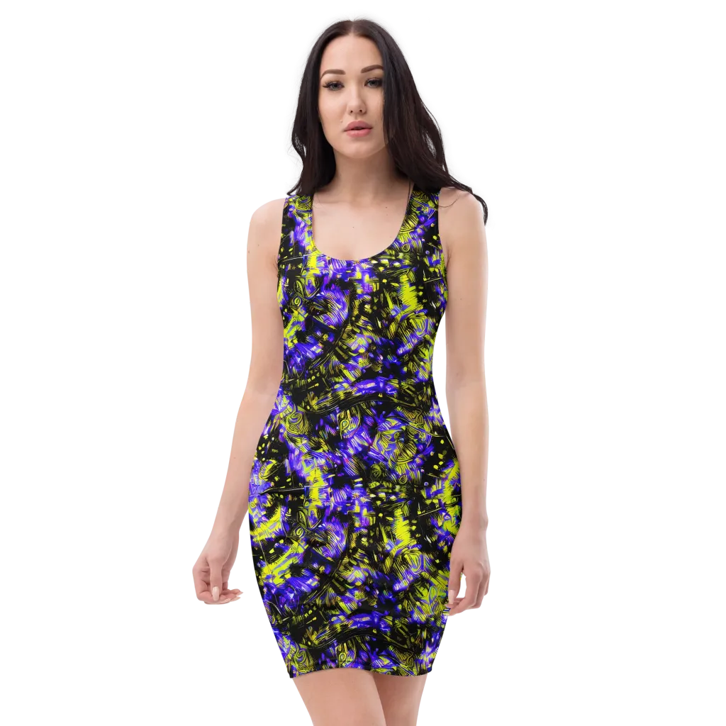 Acid Voltage on Bodycon Dress — Front