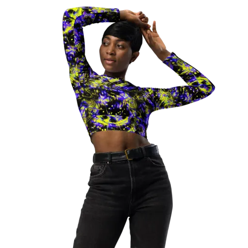 Acid Voltage on a Long Sleeve Crop Top