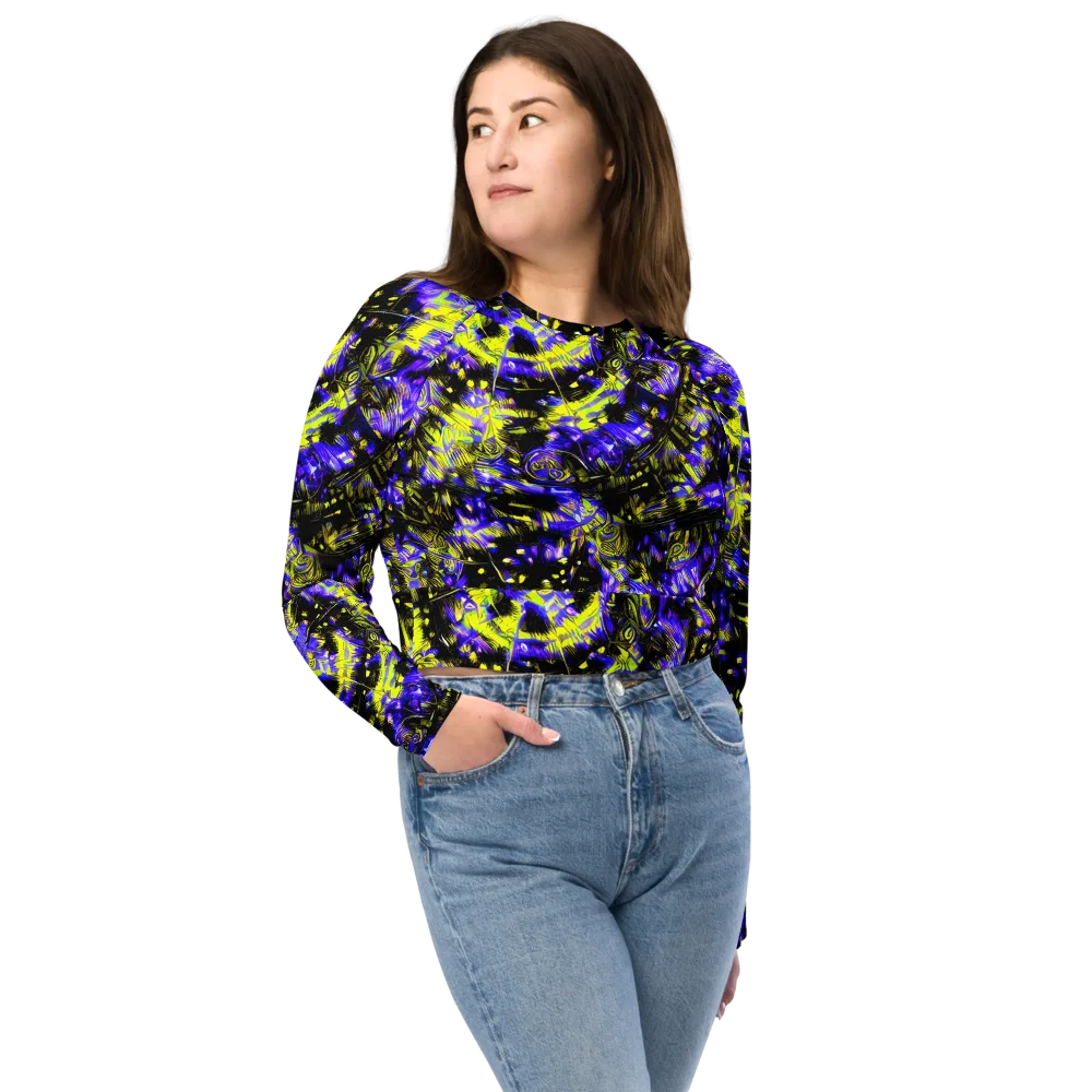 Acid Voltage on Long Sleeve Crop Top — Front