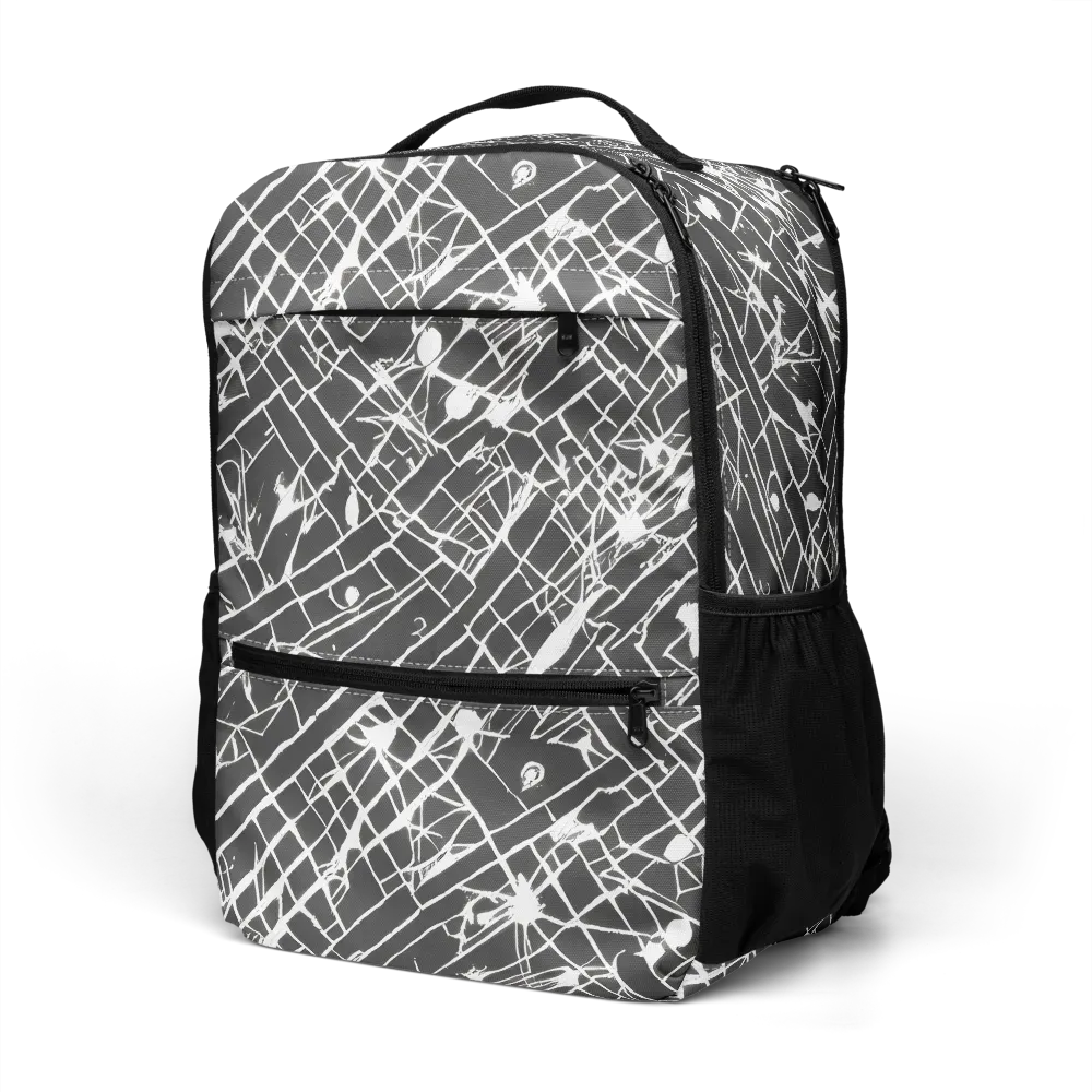 Ink Grid on Utility Backpack — Left Front