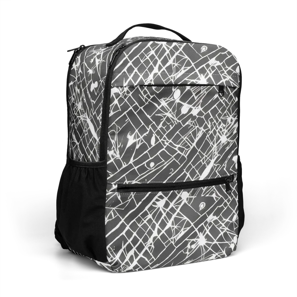 Ink Grid on Utility Backpack — Right Front